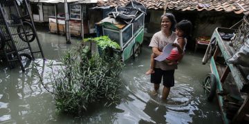 Banjir Jakarta. (Rivan Awal Lingga /Antara Foto)