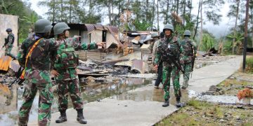 Para Tentara Nasional Indonesia (TNI) di Papua. (Saldi/Okezone)