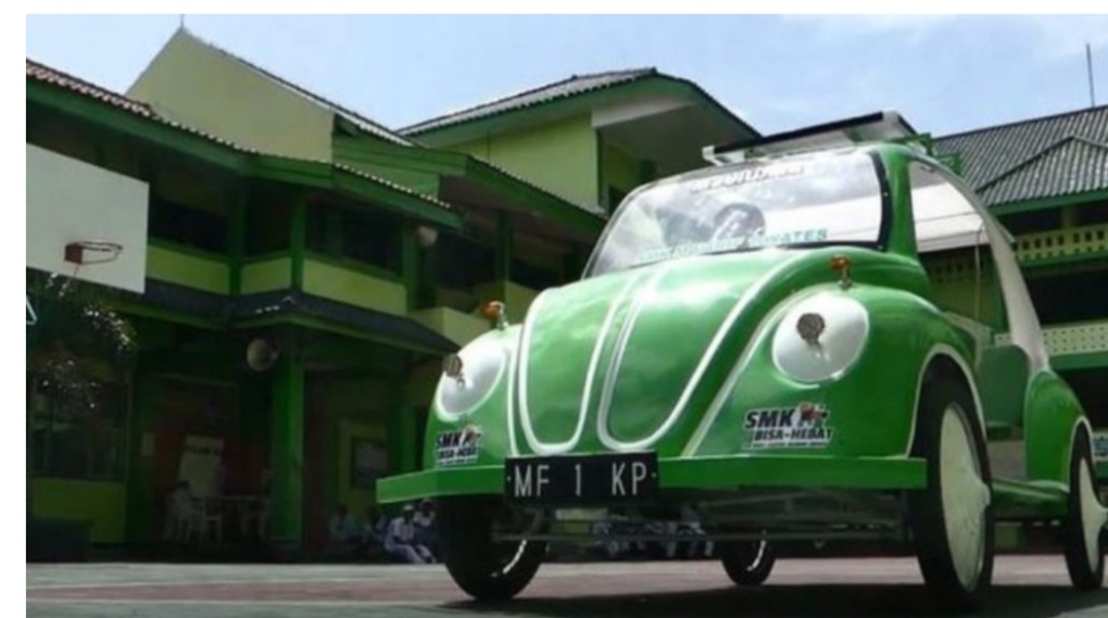 Prototipe mobil listrik tenaga surya SMK Ma'arif 1 Wates Yogyakarta. (Foto: Ma'arif NU) 