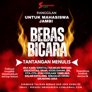 Sayembara Menulis Untuk Mahasiswa Jambi Berhadiah Uang Tunai Setiap Bulan